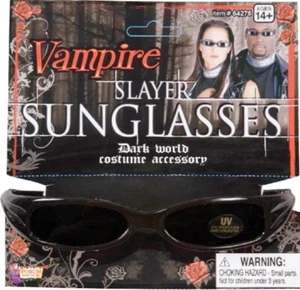 Vampire Slayer Style Glasses with Black UV Lenses, Goth, Dracula NEW SEALED - Picture 1 of 1