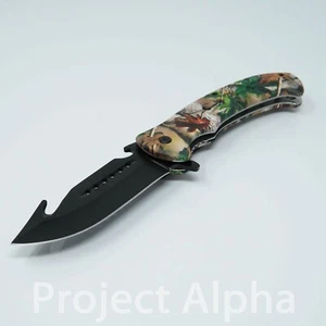 8.25" Silver Paracord Stainless Steel Spring Assisted Tact Folding Pocket Knife - Picture 1 of 6