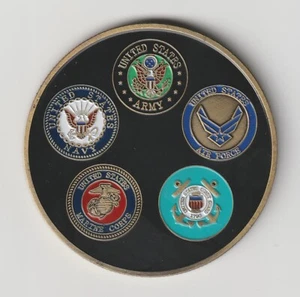 We Support our Troops Department of Defense Challenge Coin Gold Plated! - Picture 1 of 2