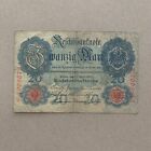 WW1 German 20 Mark Banknote Germany 1914 WWI Currency Berlin Paper Money World
