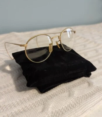 РЕДКАЯ винтажная золотая рамка-панто Polo Ralph Lauren с завитками по бокам крючковатые наушники - Изображение 1 из 4