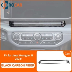 Inner Carbon Center Dash A/C Air Vent Outlet Trim For Jeep Wrangler JL JT 2024+ - Bild 1 von 12