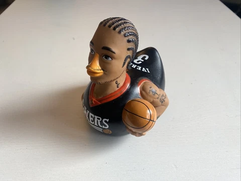 Celebriducks Allen Iverson Rubber Duck Tub Toy SECOND EDITION 2002 NBA AI RARE Cover