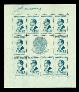 BRAZIL 1938 President Vargas BLOCK S/S Scott # 466 mint MH VF - Picture 1 of 2