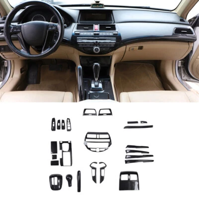 Juego completo decoración interior fibra carbono 24* para Honda Accord Crosstour 08-13 Foto 1 de 4
