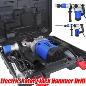 3500W Electric Rotary Jack Hammer Drill Demolition Breaker SDS Plus Chisel Set - Picture 1 of 15