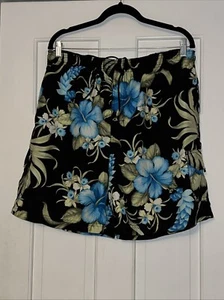 Sand N Sun Swim Trunks Mens (36-38)Blue Tropical Floral Mesh Lining Shorts - Picture 1 of 5