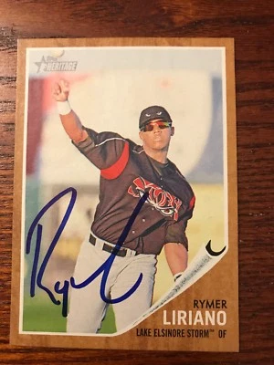2011 Topps Heritage Minors Rymer Liriano Signed Card - Image 1 of 2