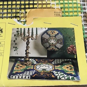 Vintage Riegel Haken Gold Imari für Wollgarn, 25"" x 39"" Teppich Canvas Rohling - Bild 1 von 6