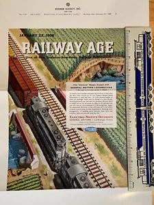 NOS Railway Age Cover Proof EMD Electro Motive Locomotives NY Central 1956 - Picture 1 of 1
