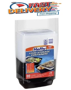 Hefty Food Storage Containers w/ Lid (28 oz., 60 pc.) Free Shipping - Picture 1 of 3