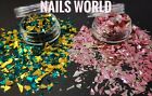 Nail Art Mix Shards Irregular Flakes Glitter Decoration Crafts Broken Mirror UK
