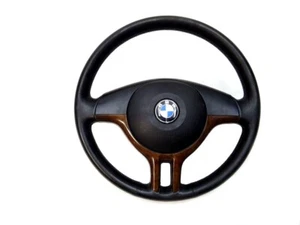 Org BMW 3er E46 Cabrio Holz Edelholz Airbag Lenkrad 33109680803 1097232 - Picture 1 of 12