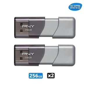 PNY Turbo Attaché 3.0 256 GB Flash Drive Thumb Drive Pen Drive (2er Pack) - Bild 1 von 3