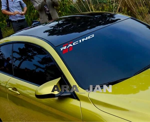RACING Windshield Sport Decal Sticker car racing stripe turbo auto emblem logo - Foto 1 di 6