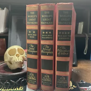 The World's Great Thinkers PHILOSOPHY 1947 Vintage Book Set 3 Vols. Random House - Picture 1 of 5
