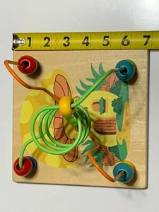 Unbranded Wood Bead Maze Toy w/ Two Tracks Mushroom House Graphics - Picture 1 of 6