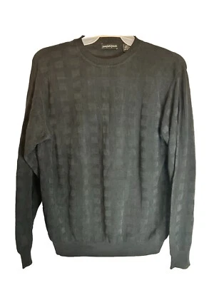 Joseph & Lyman Hombres 100% SEDA NEGRO SUÉTER TALLA GRANDE L NUEVO SIN ETIQUETAS -DE COLECCIÓN AÑOS 2000 Foto 1 de 4