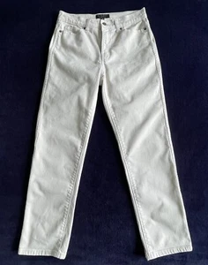 Banana Republic Mujer Pantalones Rectos Alto Jeans Crema Talla Petite 28/6 $110 - Imagen 1 de 7