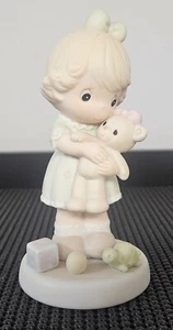 Precious Moments 1993 Members Only Figure "Loving" PM932 Girl Teddy Bear Turtle - Picture 1 of 7