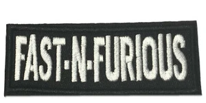Fast-N-Furious 4" W x 1" T Patch Embroidered Iron-on Applique TV & Movie Badge - Picture 1 of 8