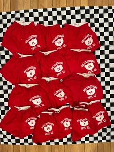 Vintage 1960s Lot 14 NOS Deadstock HANES SPORTS Athletic Red School Shorts Small - Picture 1 of 4