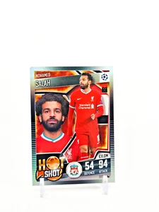 Mohamed Salah "Hot Shot" RAINBOW FOIL 2020-21 Topps Match Attax #207 Liverpool - Picture 1 of 2