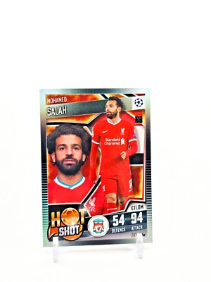 Mohamed Salah "Hot Shot" RAINBOW FOIL 2020-21 Topps Match Attax #207 Liverpool - Image 1 of 2