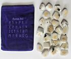 25pcs Gemstone Crystal Engraved Runes Set Norse Viking New Age Reiki Fortune