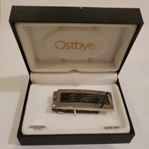 Vintage Ostbye Edelstahl STL Geldklammer. Valentinstag, Vatertag Geburtstag Geschenk. - Bild 1 von 6