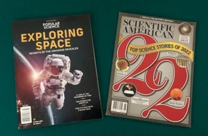 (2) Popular Science Exploring Space Scientific American ￼￼ Top Stories Spec. Ed. - Picture 1 of 2
