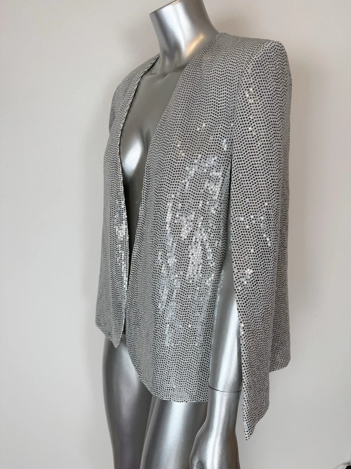 Capa Zara plateada para mujer XS  Foto 1 de 4
