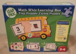 Leap Frog • Autobús de aprendizaje Math Whiz • Rompecabezas de bandeja de 60 piezas • Edades 2-6 • ¡Nuevo! - Imagen 1 de 6