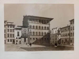 Florence Palazzo Guadagni Original Lithograph Antique Print Durand Ciceri - Picture 1 of 7