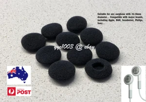 10x 16/17/18mm Replacement Ear Pad Bud Soft Foam Earbud Cover Earphones Black - Picture 1 of 1