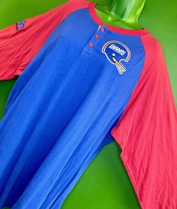 NFL New York Giants Mitchell & Ness Henley 3/4 Sleeve T-Shirt Men's 2X-Large NWT - Picture 1 of 8