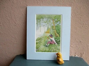 antique Johnny Gruelle illustration of boy and Gingerbread Man 1917 - Picture 1 of 1