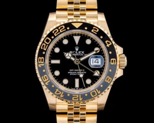 Rolex 126718GRNR GMT Master II 126718 18K Yellow Gold Jubilee Black Dial - Picture 1 of 8