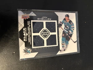 2008/9 Black Diamond Quad Jerseys Jody Shelley San Jose Sharks Blue Jackets - Picture 1 of 2