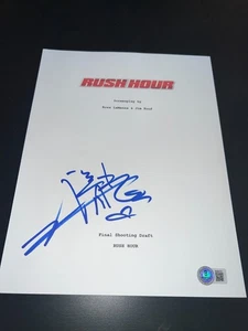JACKIE CHAN SIGNED AUTOGRAPH RUSH HOUR MOVIE SCRIPT FULL SCRIPT BECKETT BAS E - Picture 1 of 2