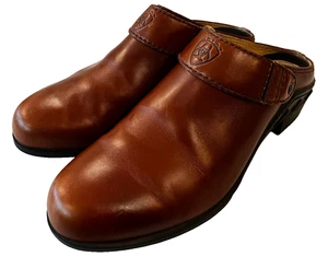 Ariat Womens Size 8.5 B Western Closed Toe Leather Mules Shoes Brown Slip On - Picture 1 of 14