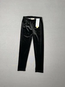 Cat & Jack Girl's Size XS (4-5) Crushed Velour Skinny Leggings Black - Picture 1 of 11