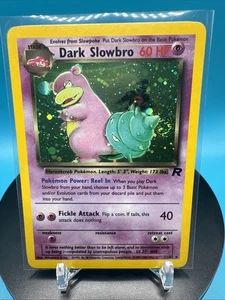 Dark Slowbro 12/82 Holo Rare Unlimited Team Rocket SWIRL Pokemon 591 - Picture 1 of 2