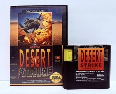 Desert Strike - Return to the Gulf (Sega Genesis 1992) Auténtico con Estuche - Limpio Foto 1 de 4