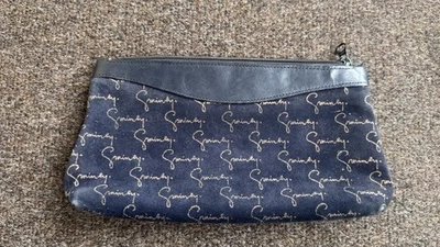 Rara Bolsa de Maquiagem de Viagem Vintage Anos 80 Givenchy Logotipo Estampa Preta - Imagem 1 de 4