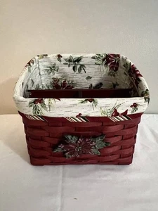 Longaberger 2006 TV Time Catch All Christmas Red Basket with Dividers Rare - Picture 1 of 1