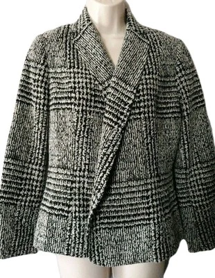 Chaqueta Finity Studio Tweed Botón Mujer Talla 6 Negra Gris Manga Larga Foto 1 de 4