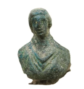ANTIKE RÖMISCHE BRONZE WAGENMONTIERUNG/SCHATULLENMONTIERUNG GOTT. CA 200-300AD. SCHÖN - Bild 1 von 3