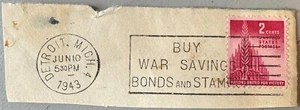 1943 Allegory of Victory Stamp Postmarked 1943 on envelope | Pink Carmine - Picture 1 of 2
