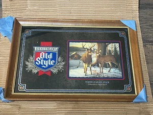 NOS Vintage 1992 Heileman's Old Style Beer Mirror White-Tailed Deer 22.5"x 15.5" - Picture 1 of 1